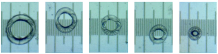 EXEMPLE D'AJUSTEMENT DE LA LENTILLE DE FOCALISATION