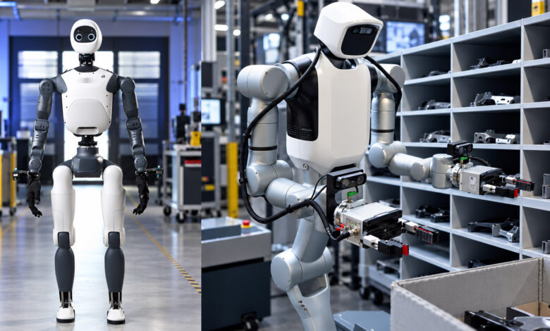 Audi and Agile Robots Target Parts Sequencing with Mobile Humanoids